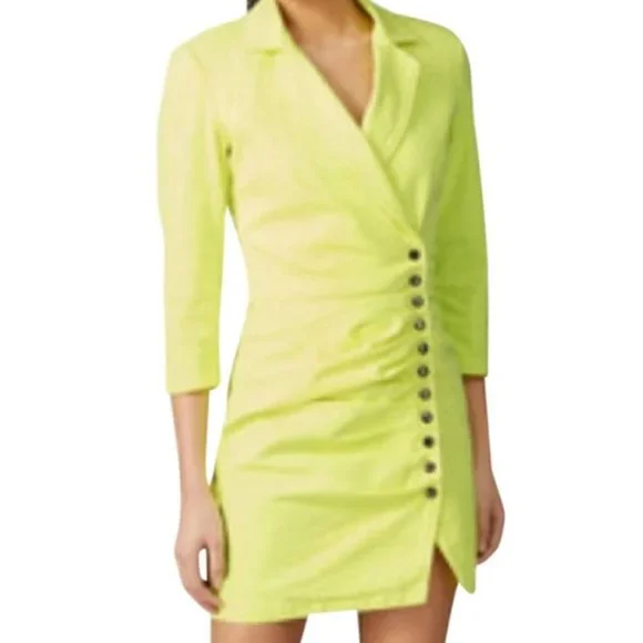 yellow denim mini dress Calliope Denim Mini Dress